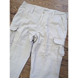 Guide Gear Flannel Lined Cargo Pants Men's 38x30 Straight Leg Workwear Khaki